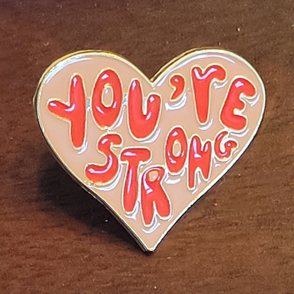 You're Strong Heart Enamel Pin - Picture 3 of 8
